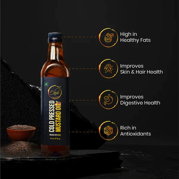 Cold Pressed Mustard Oil (500ml) (Pack of 2)