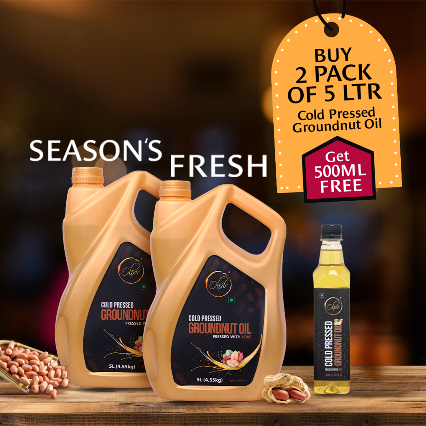 Cold Pressed Groundnut Oil | Traditionally extracted | No Refining | Perfect for Modern Lifestyle