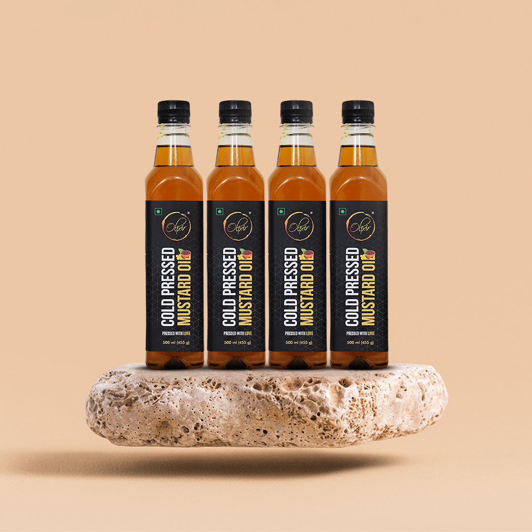 Cold Pressed Mustard Oil (500ml)  (Pack of 4)