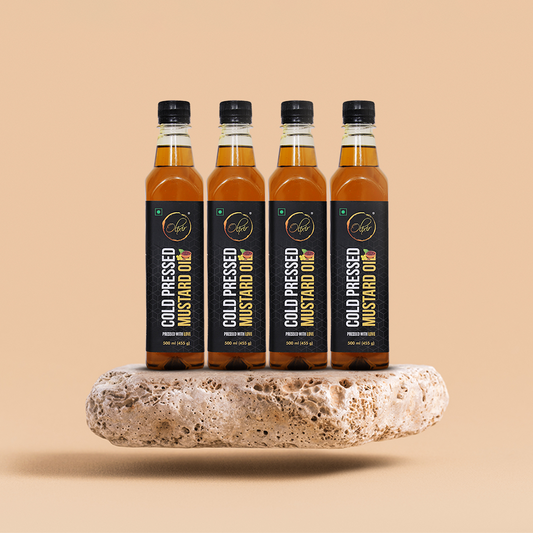 Cold Pressed Mustard Oil (500ml)  (Pack of 4)