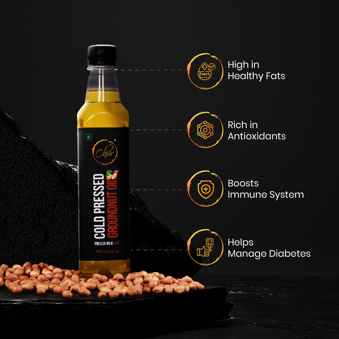 Cold Pressed Groundnut Oil (500ml)