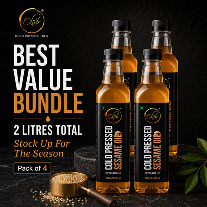 Pure Cold-Pressed Sesame Oil for Mindful Living | Traditionally extracted | No refining | Perfect for modern lifestyle