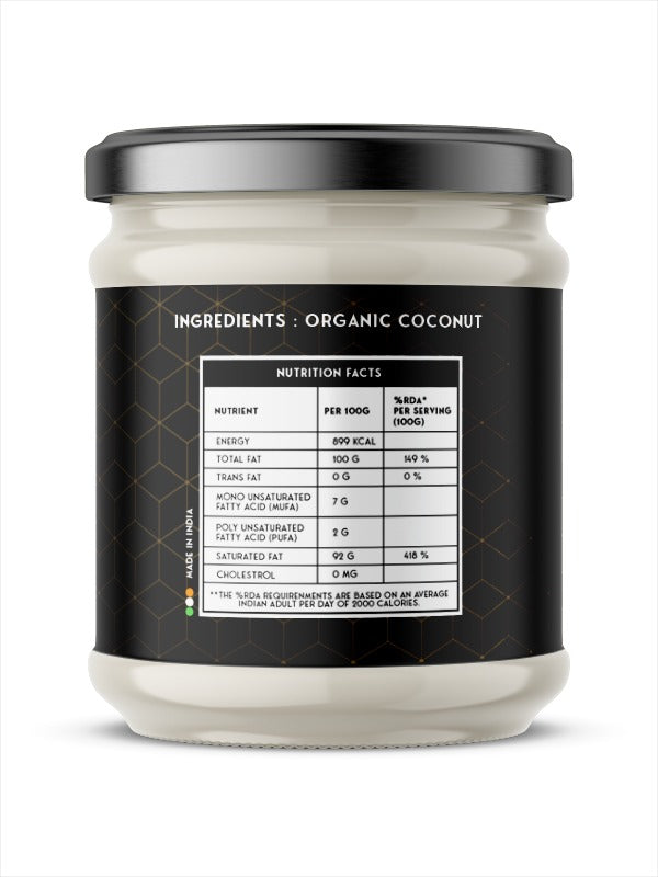 Organic Virgin Coconut Oil — 500ml Glass Jar